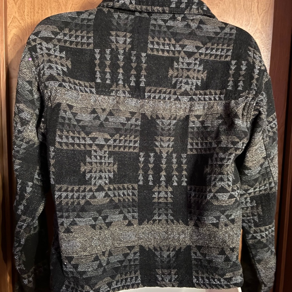 Bbj Black And Gray Patterned Jacket Small - image 3